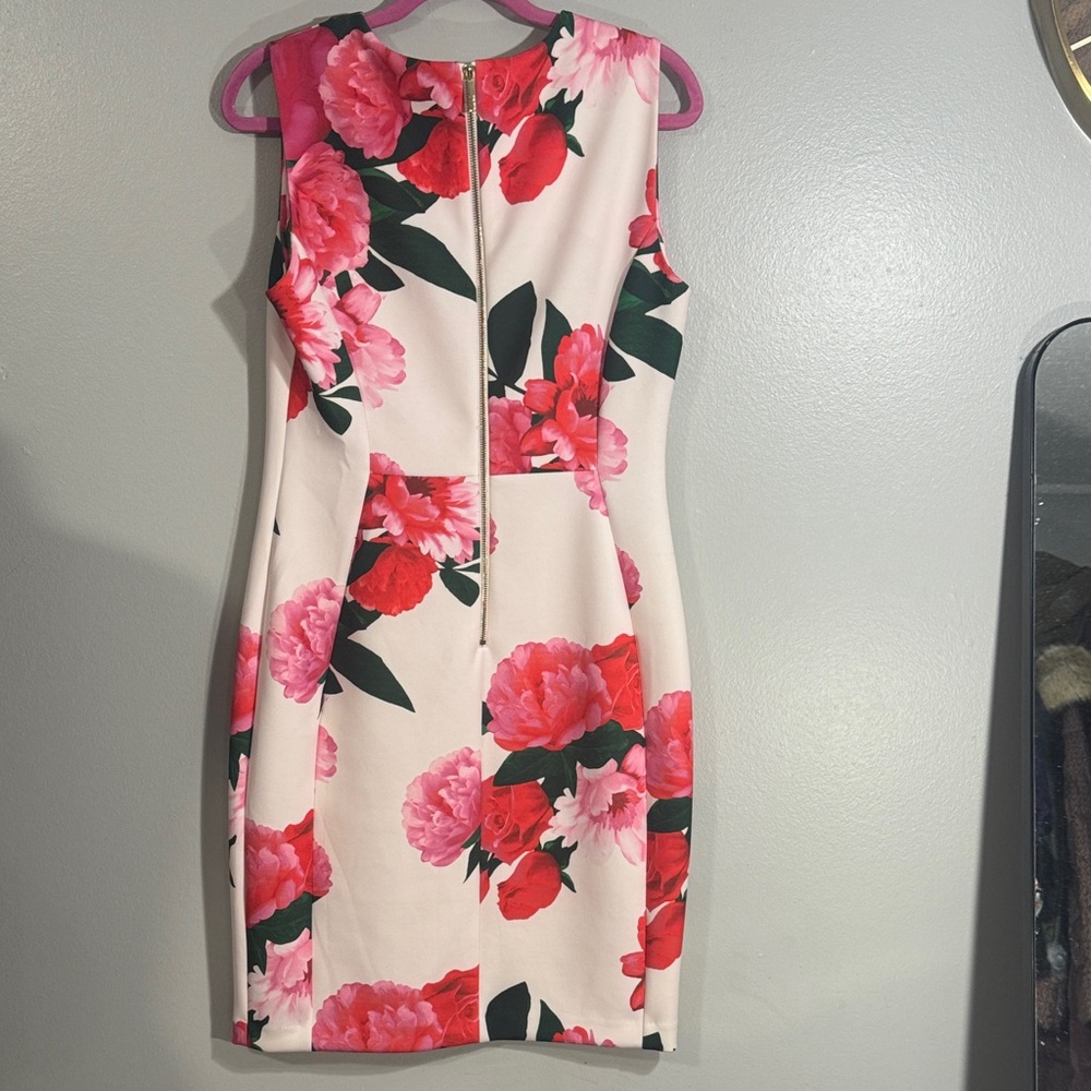 Calvin klein Floral Sleeveless Dress - Pink and Red - Picture 4 of 5